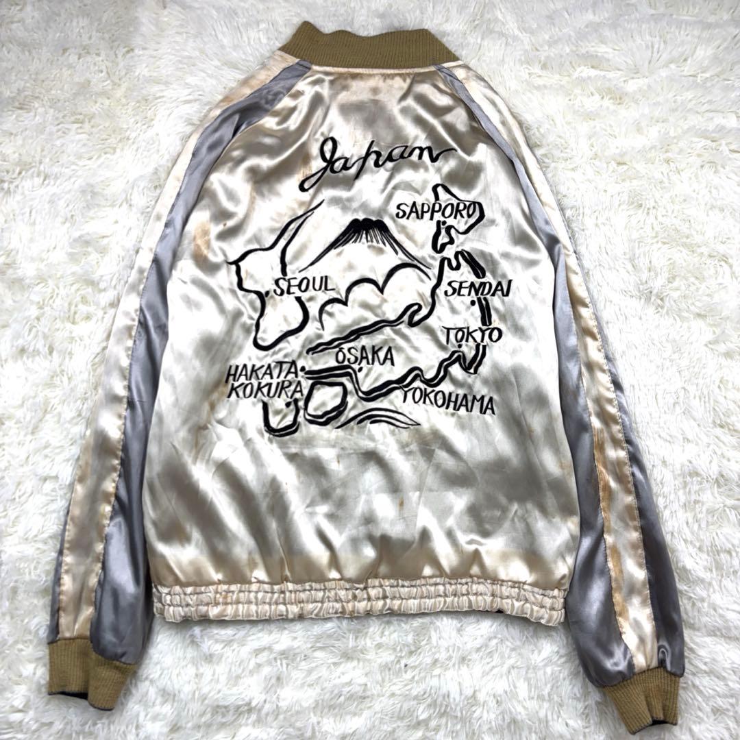 テーラー東洋 スカジャン リバーシブル スーベニアジャケット 鷲 日本地図 L