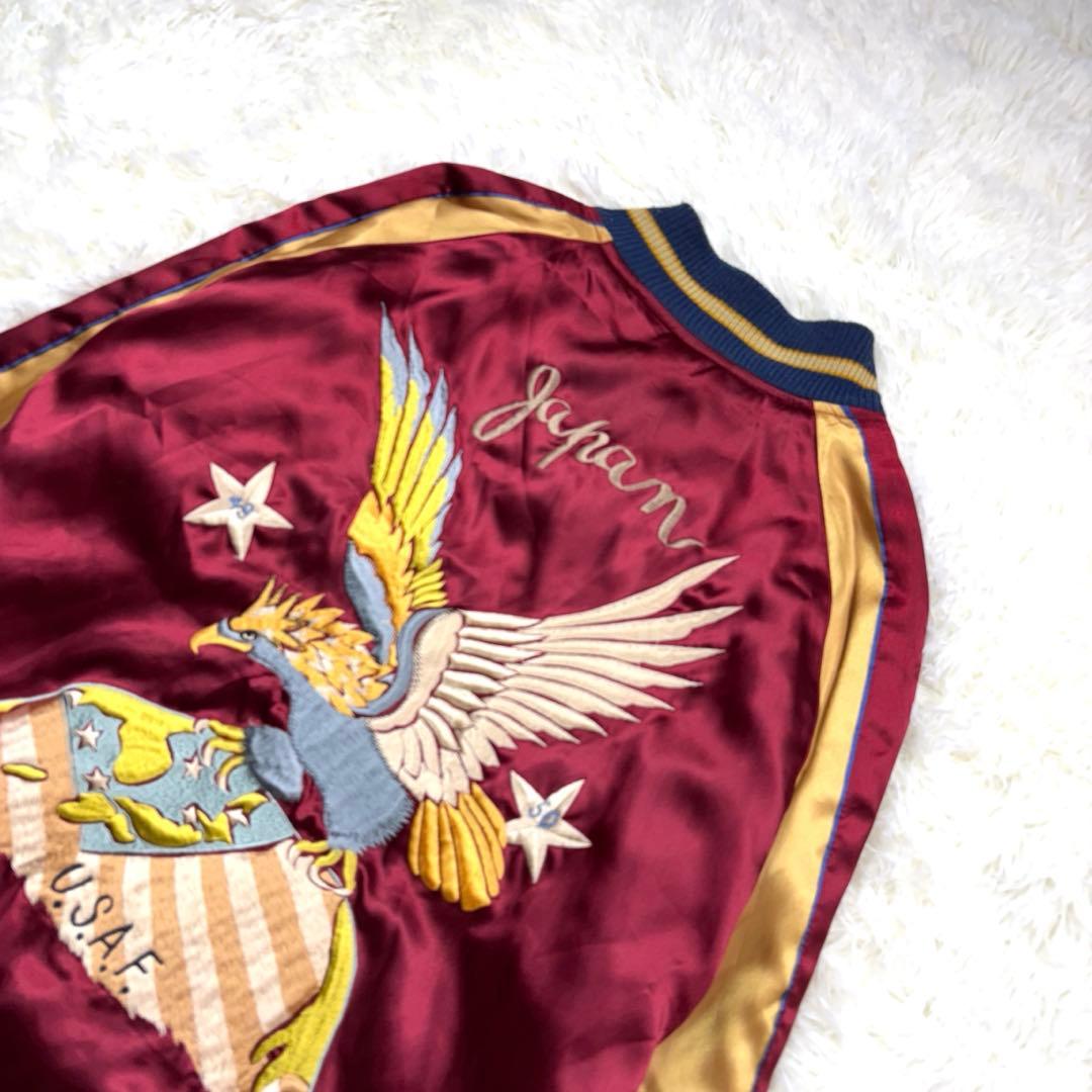 テーラー東洋 スカジャン リバーシブル スーベニアジャケット 鷲 日本地図 L