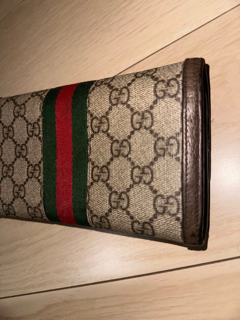 GUCCI グッチ 長財布 GGキャンバス×レザー ロングウォレット