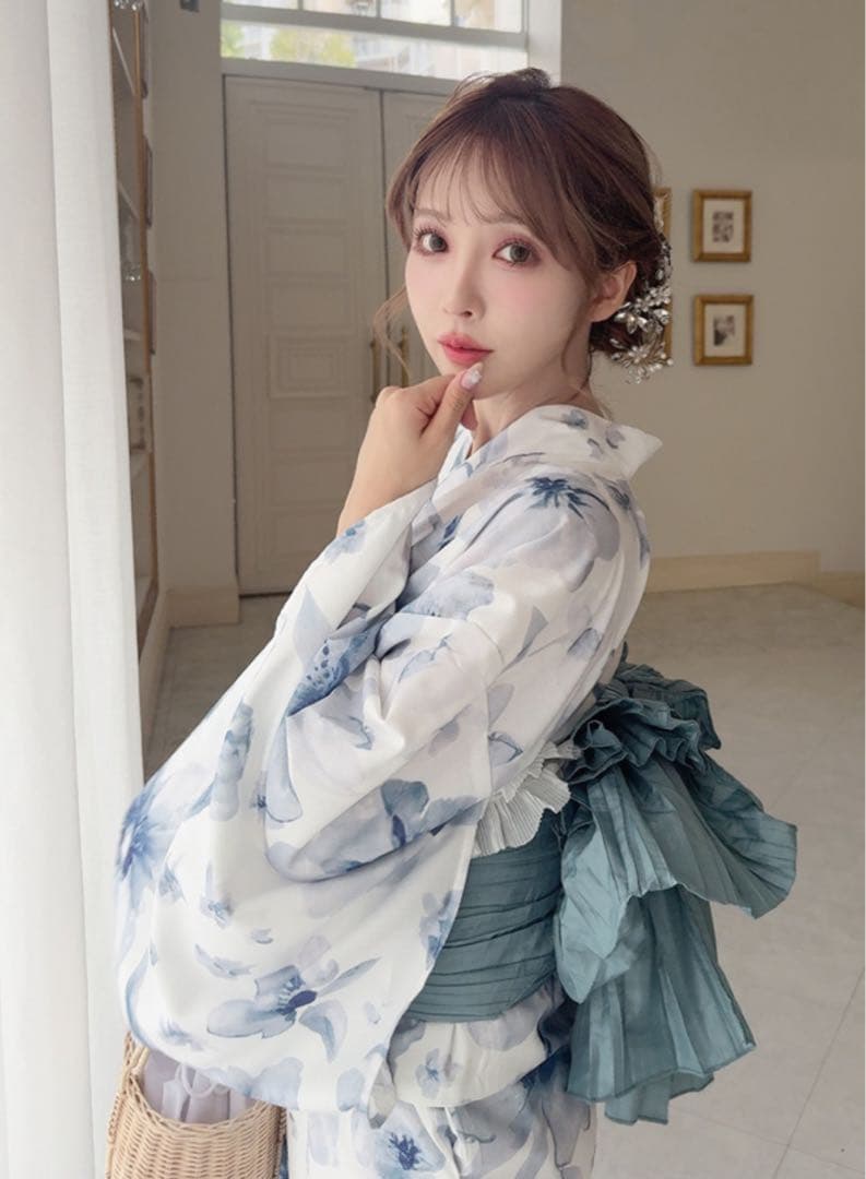 GRL グレイル 水彩花柄浴衣セット 2wayセパレート浴衣