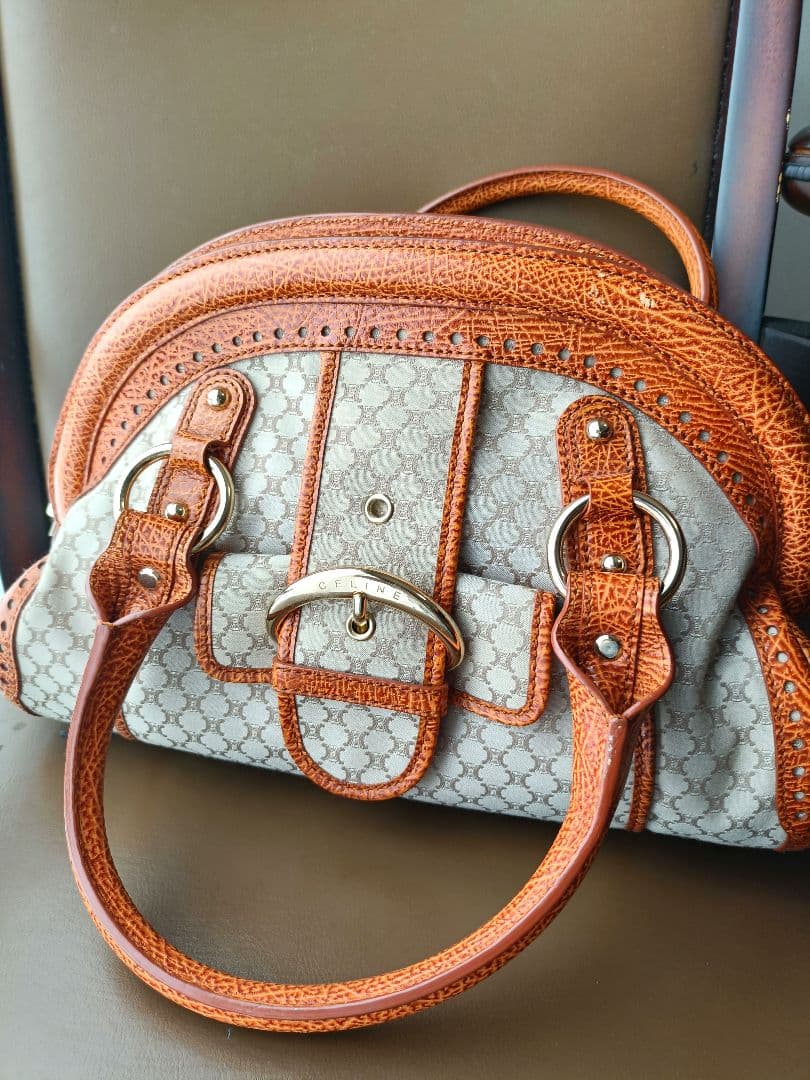 CELINE セリーヌ マカダム バッグ ヴィンテージ ミニボストン 正規品