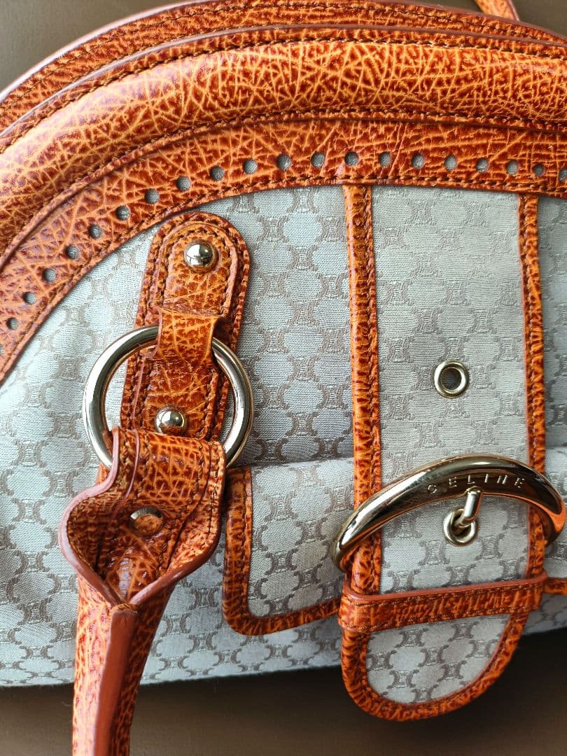 CELINE セリーヌ マカダム バッグ ヴィンテージ ミニボストン 正規品