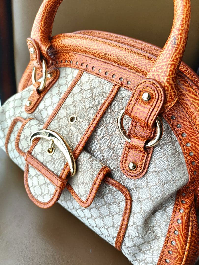 CELINE セリーヌ マカダム バッグ ヴィンテージ ミニボストン 正規品