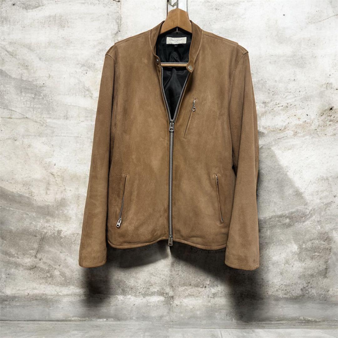 レトログレード スエードレザー シングルライダースジャケット 上野商会