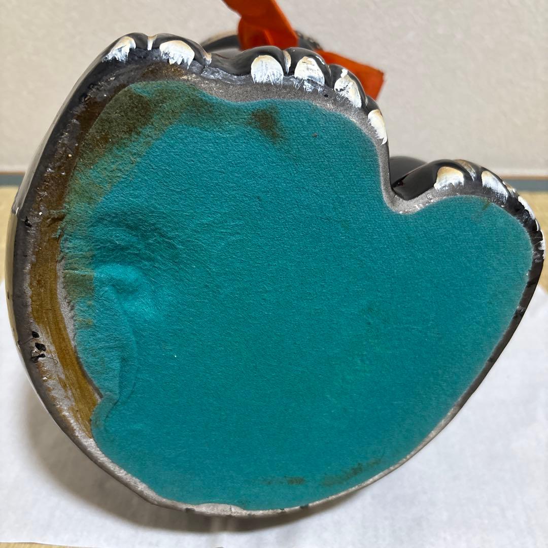 【大型 約40㎝】 招き猫 黒 左手上げ 貯金箱 レトロ 厄除け 飲食店 置物