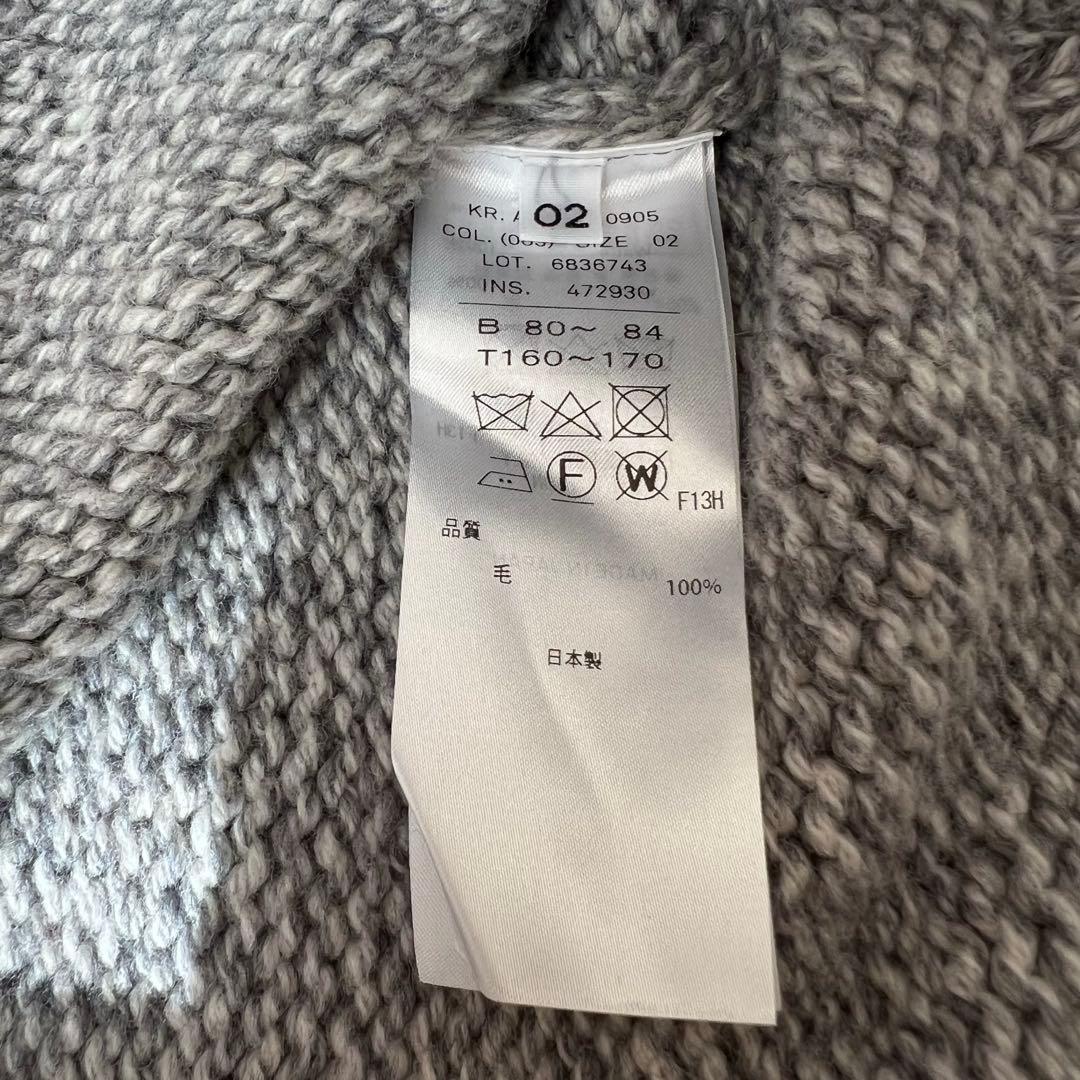 HANAです。ATON 　エイトン　ローゲージタートルネックニット グレー
