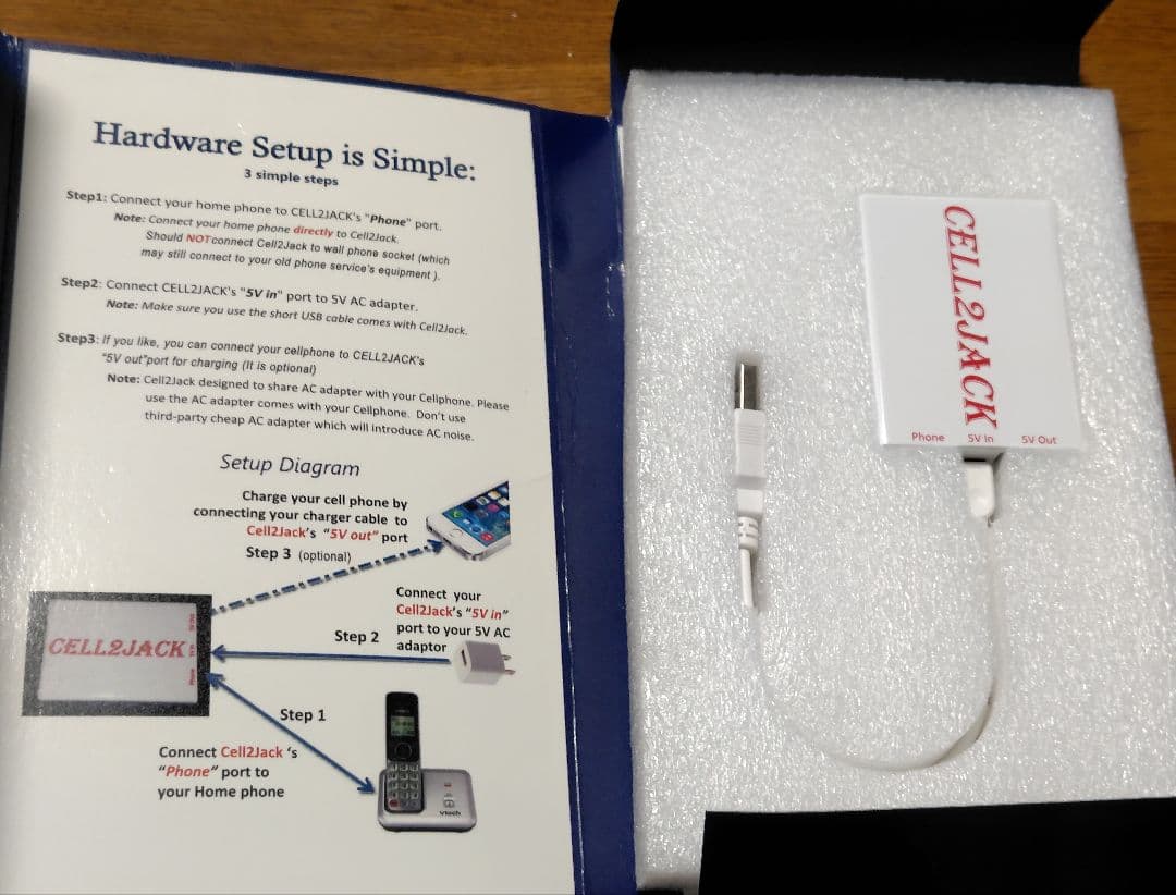 CELL2JACK　携帯-固定電話　接続アダプター