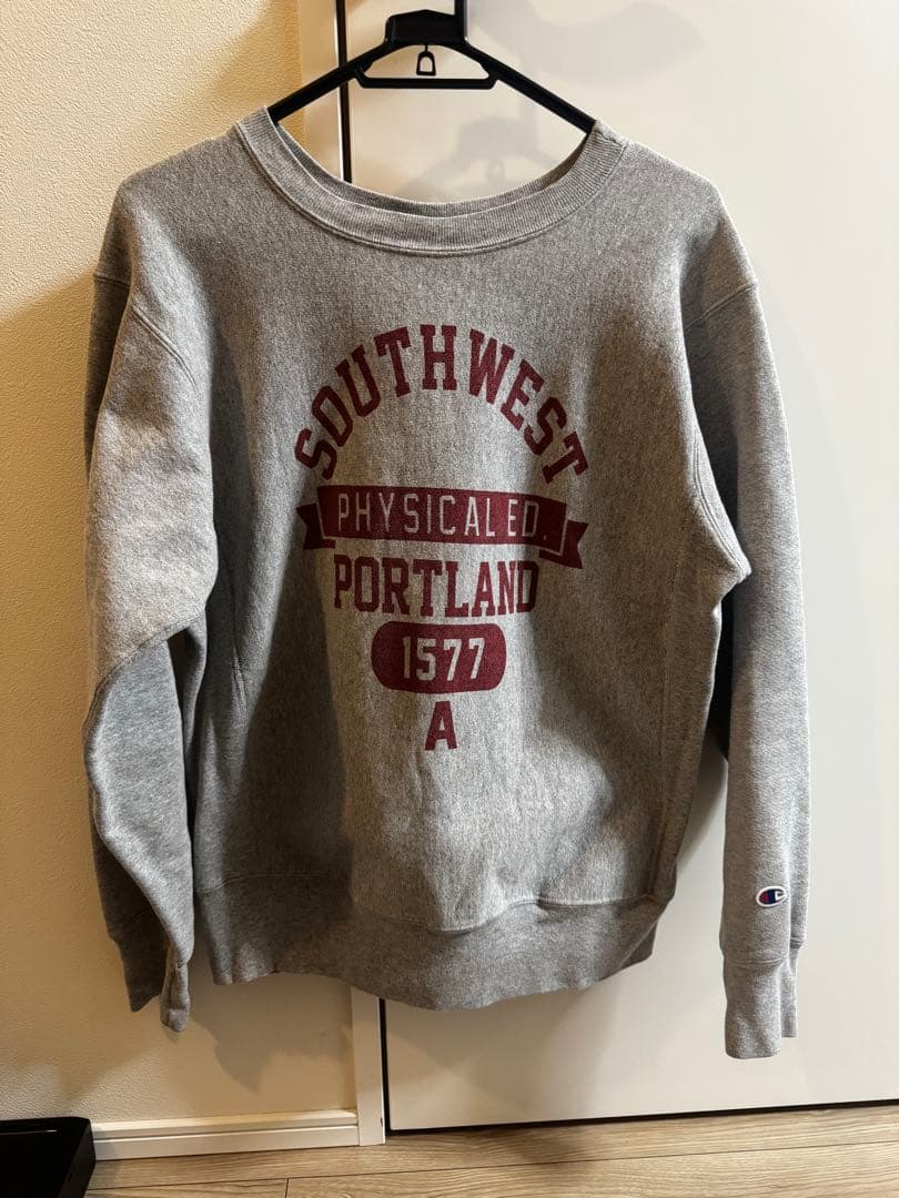 Champion 赤タグ　リバースウィーブ スウェット L グレー