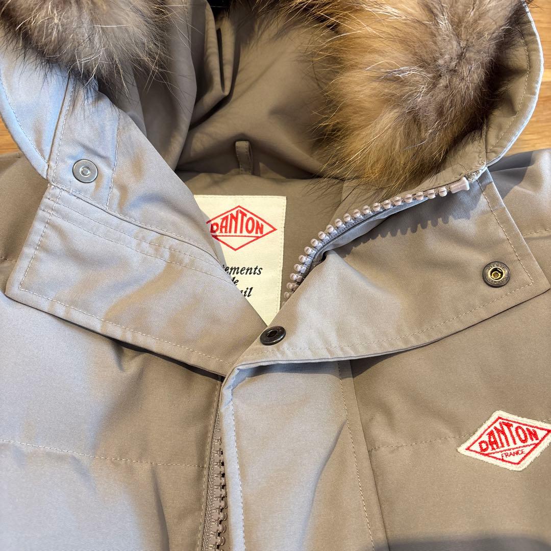DANTON ショートダウンジャケット ファー付き36