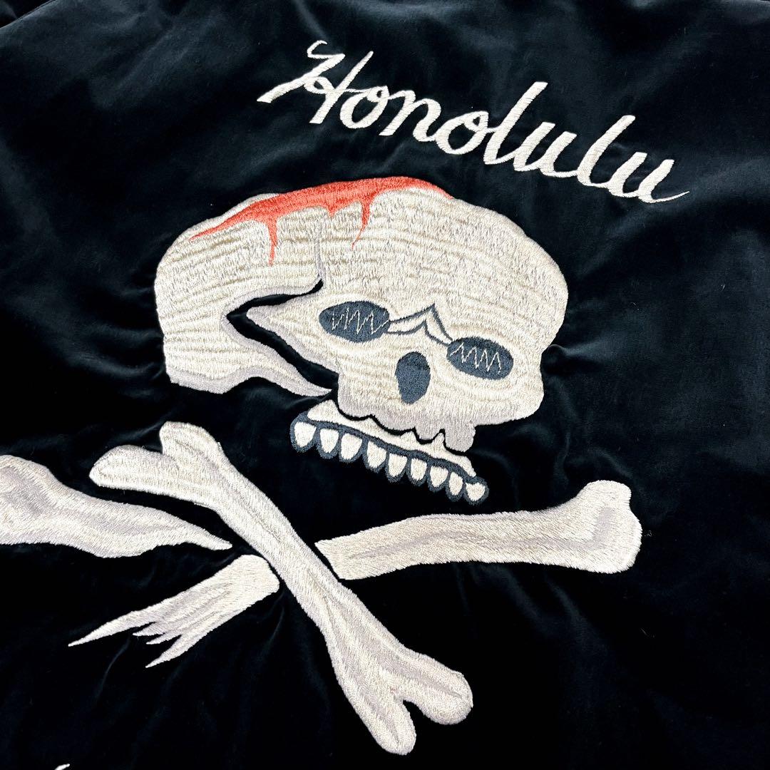 極美品 超希少 東洋エンタープライズ 港商 襟付きスカジャン 別珍 リバーシブル