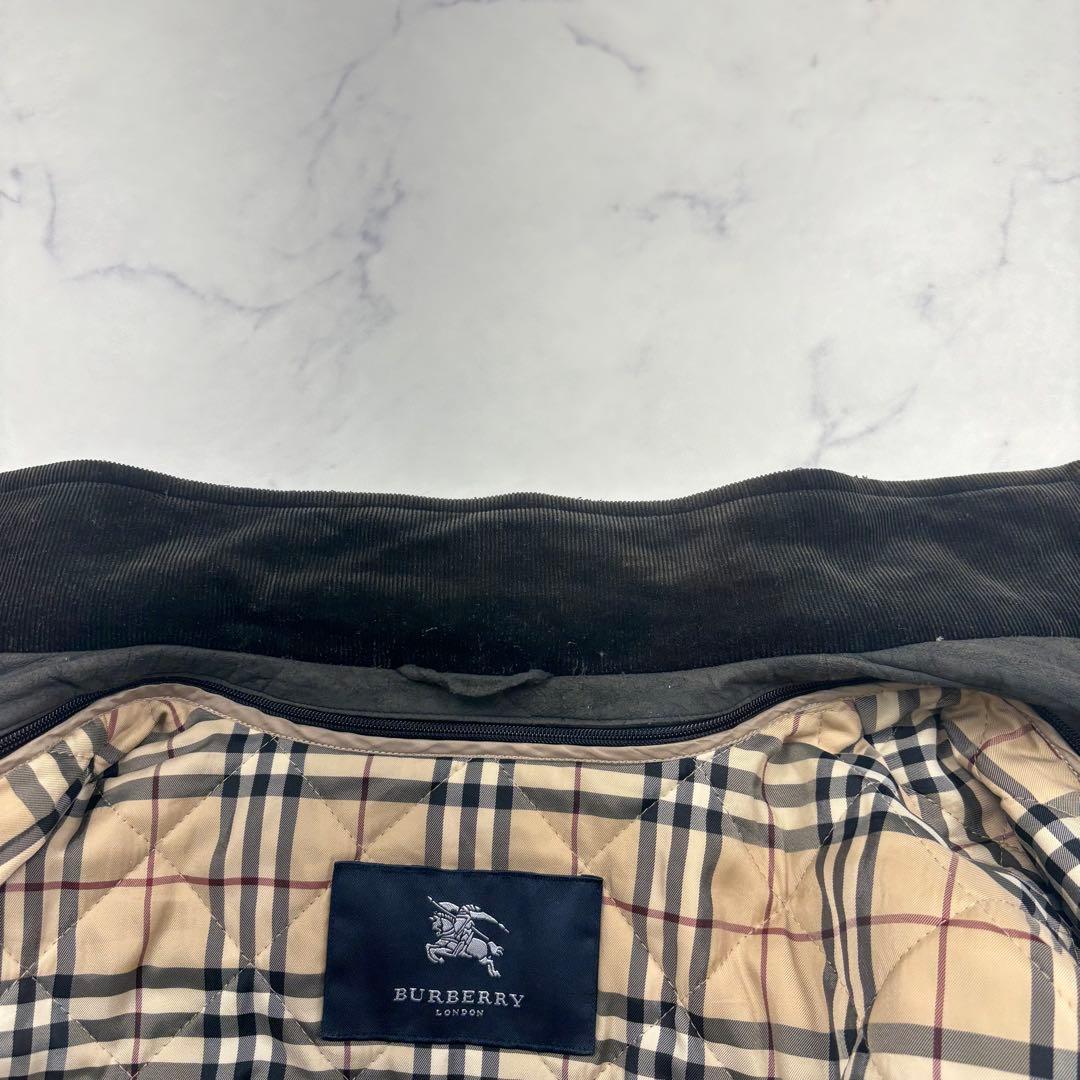 【逸品】バーバリーロンドン　スエード　ジャケット　　ブルゾン　ライナー付　大きい