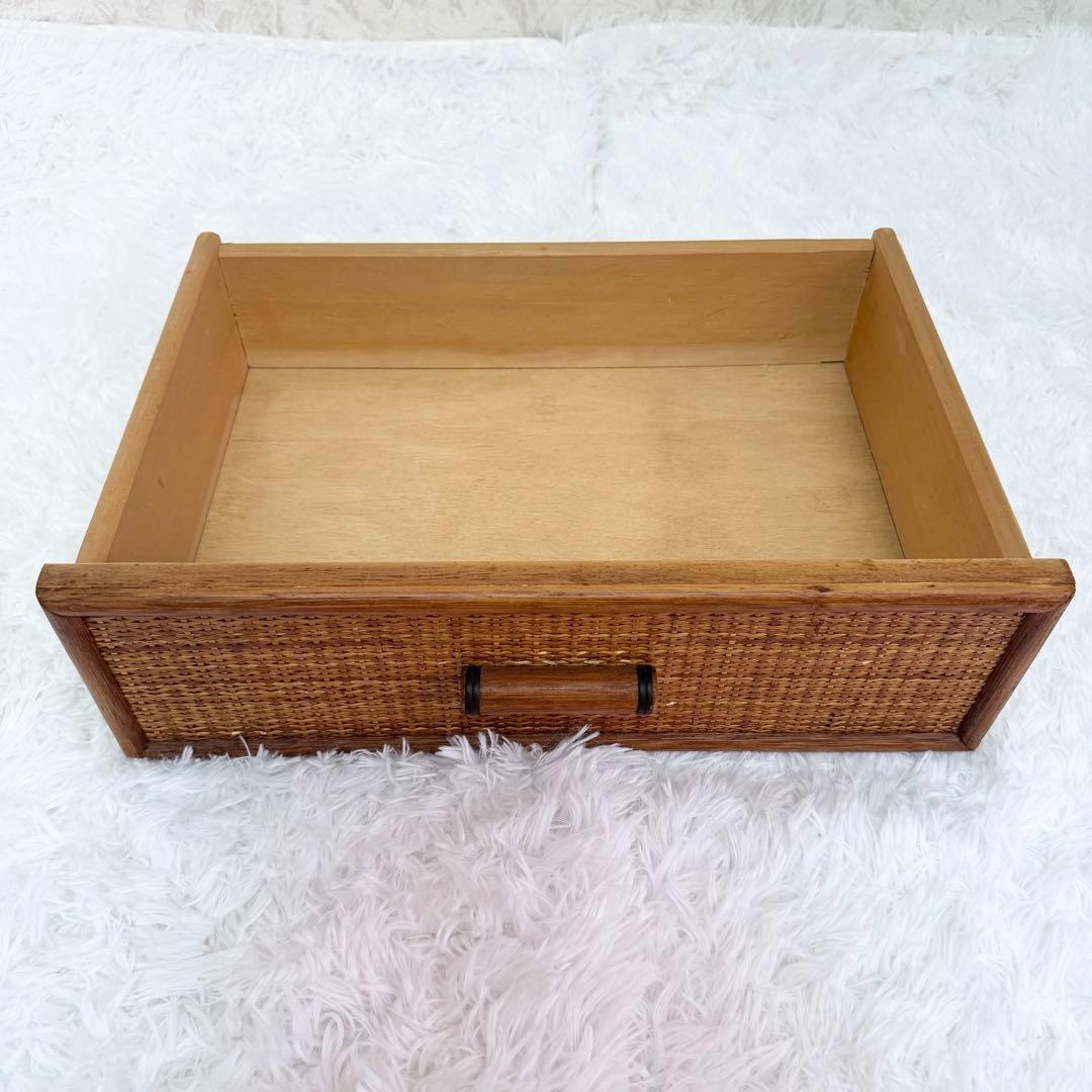 【美品】ラタン 5段チェスト 籐製 引き出し収納 アンティーク