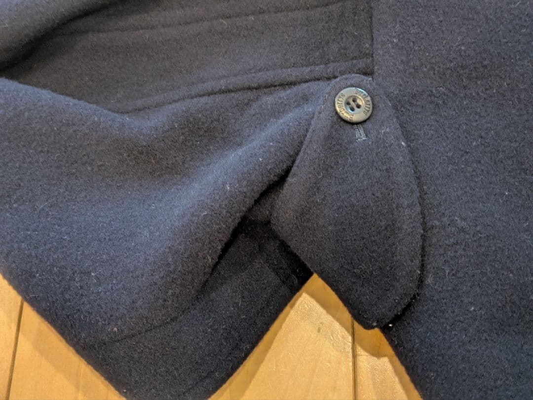 Burberry バーバリーズ　ダッフルコート　フード　ノバチェック　紺