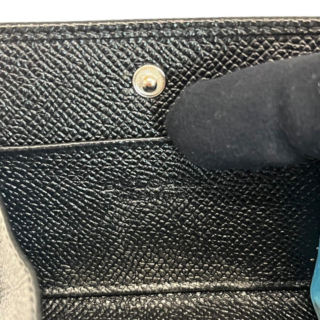 極美✨ブルガリ ケース サークルロゴ グレインレザー ブラック