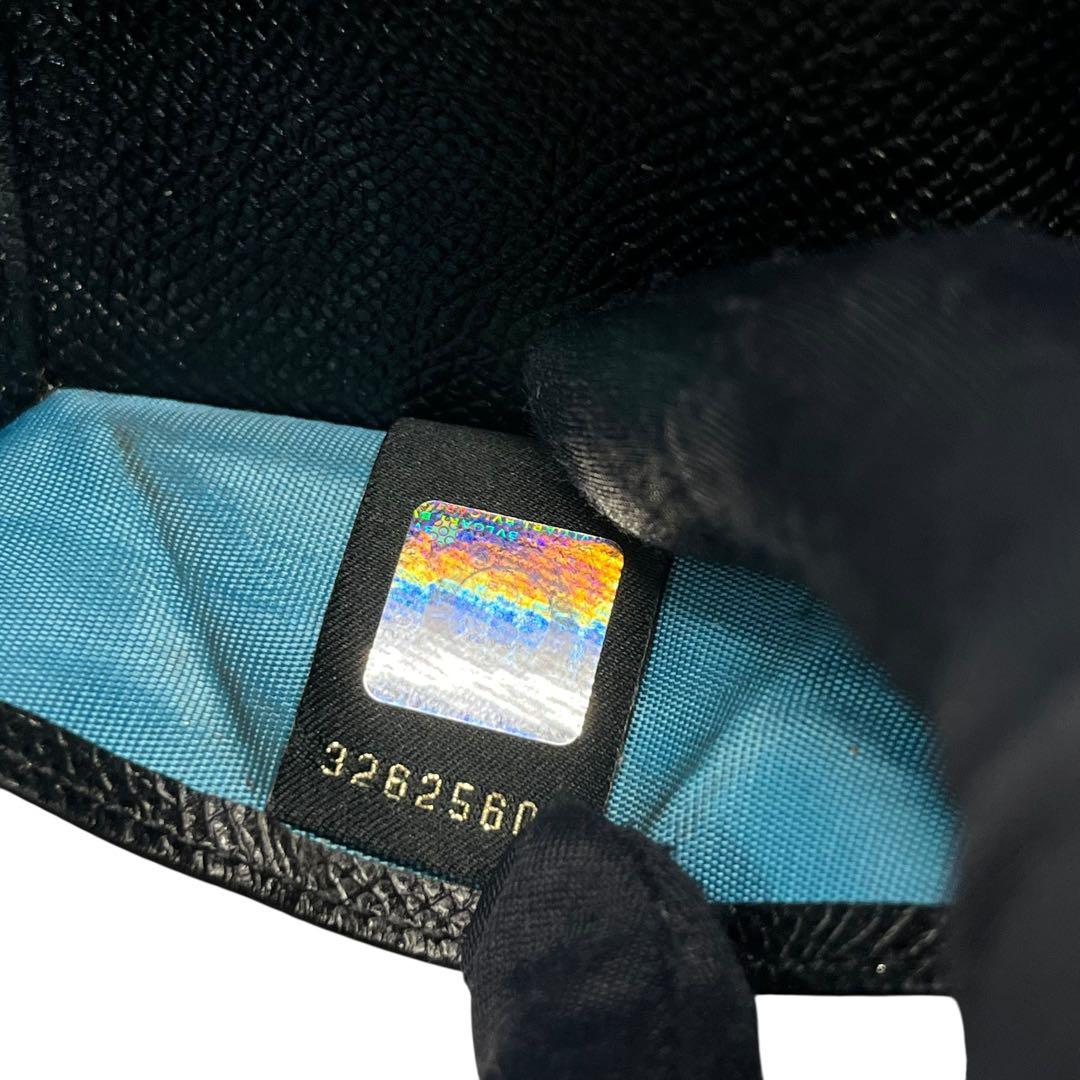 極美✨ブルガリ ケース サークルロゴ グレインレザー ブラック