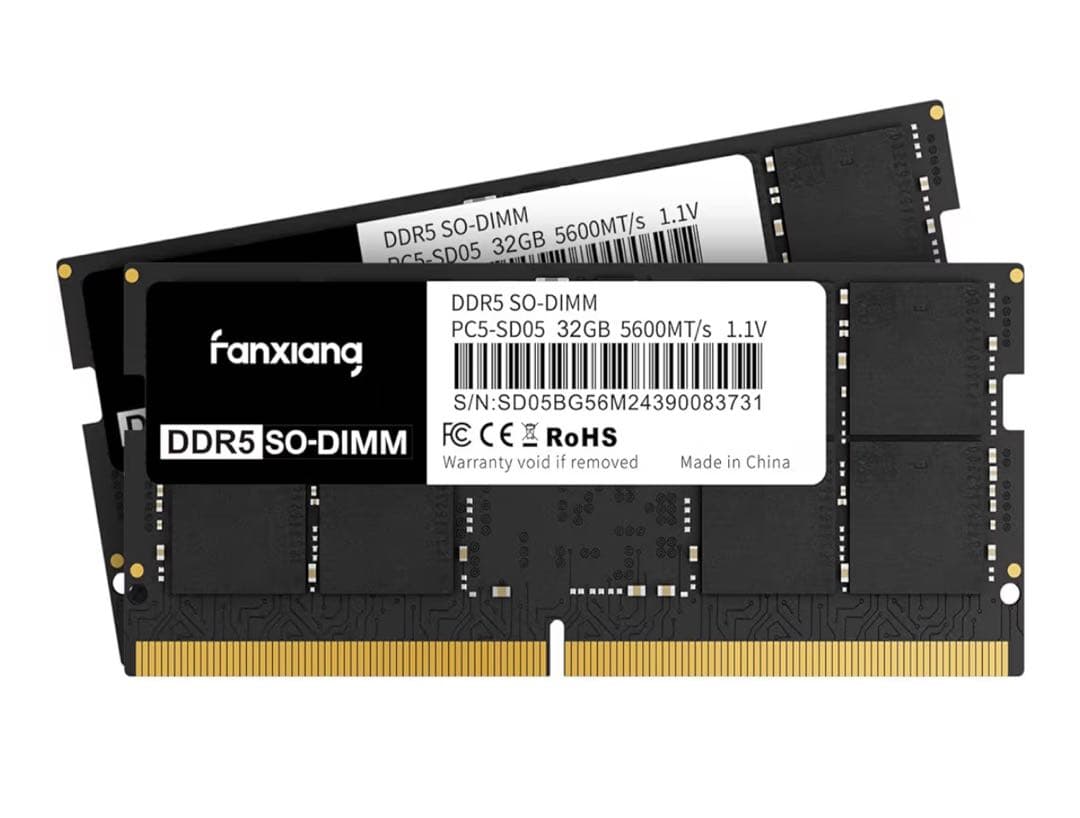 新品未開封 fanxiang 64GB DDR5 5600MT/s 2枚組