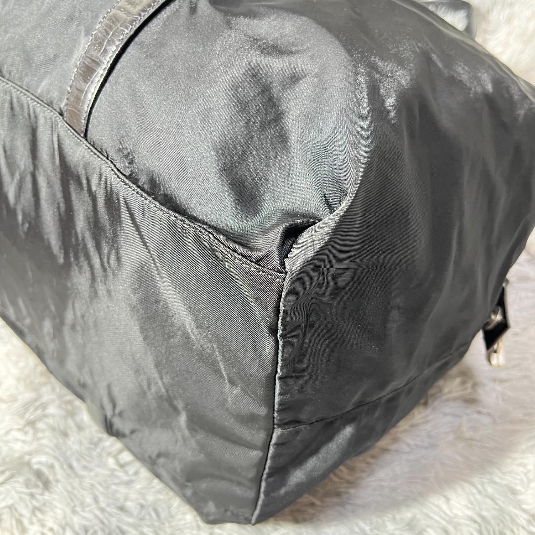 [大人気]　プラダ　ＰＲＡＤＡ　ボストンバッグ　三角ロゴ　ナイロン　ブラック