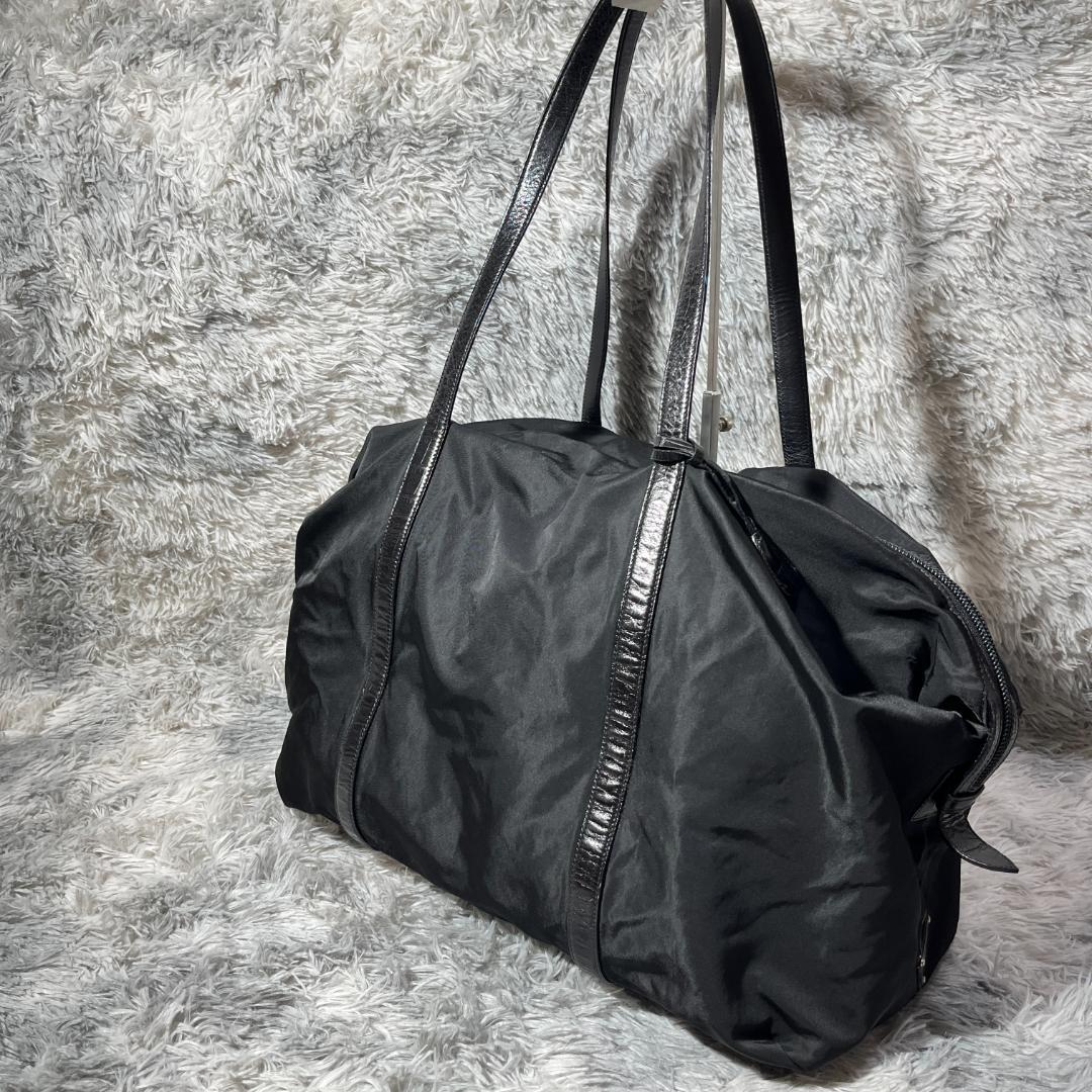 [大人気]　プラダ　ＰＲＡＤＡ　ボストンバッグ　三角ロゴ　ナイロン　ブラック