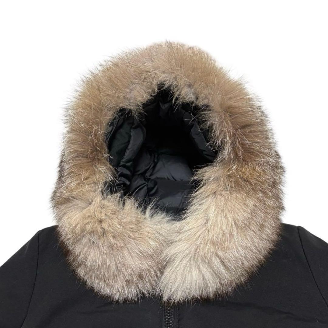 【極美品】モンクレール　ブラベット　フォックスファーダウン　ブラック　0