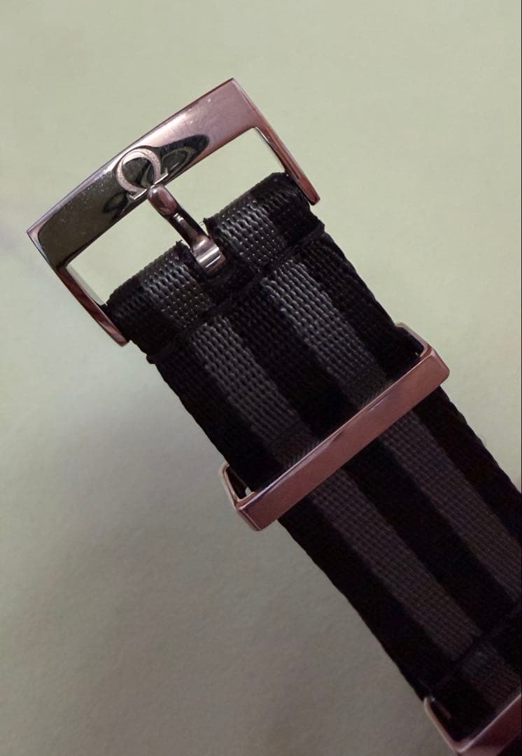 OMEGA NATOストラップ ブラック・グレー 19-20mm