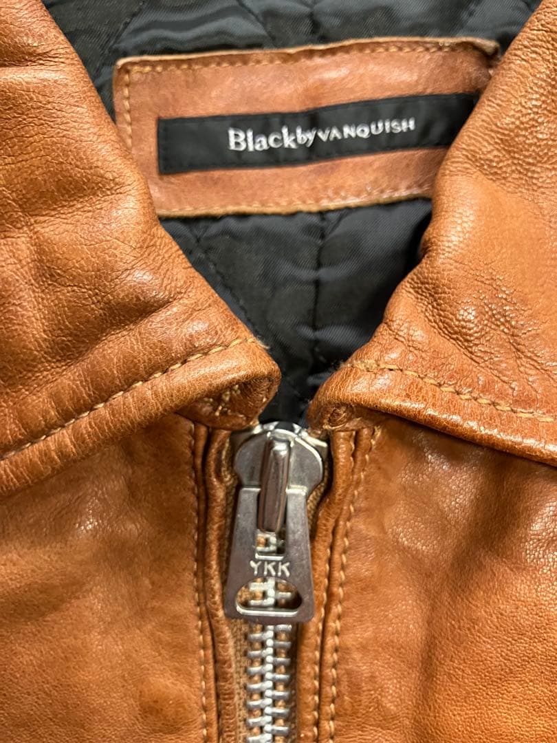 美品ブラウンレザー シングルライダースジャケット#本革#羊革