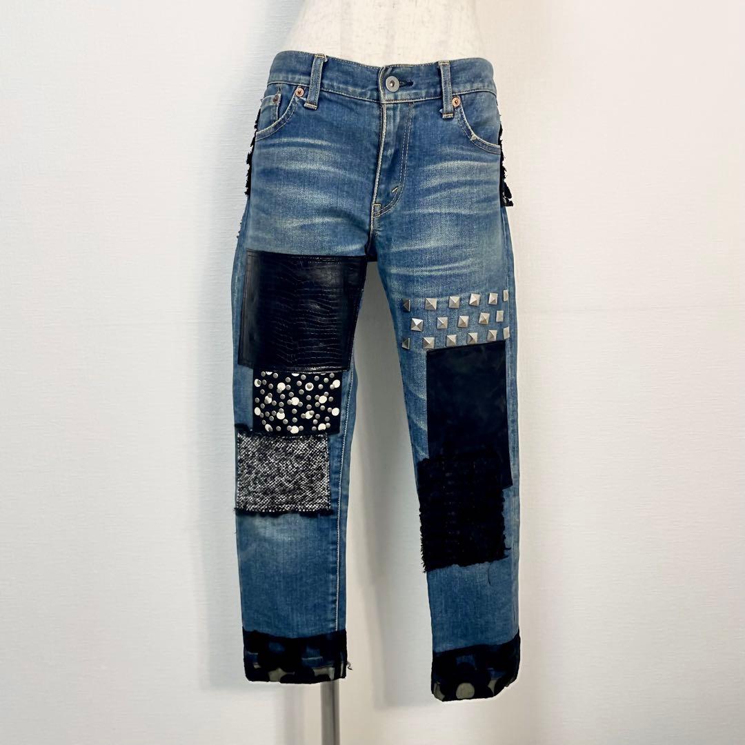 希少✨️ JUNYA WATANABE 異素材 パッチワーク デニムパンツ