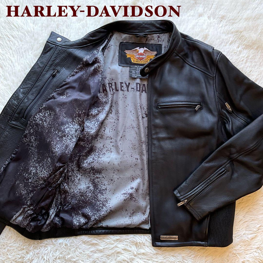 大きいサイズ✨ハーレーダビッドソン　レザージャケット　シングルライダース　XL
