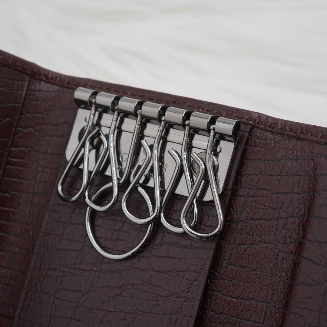 未使用品　GUCCI グッチ　キーケース　レザー　GG柄　マーモント　ブラウン