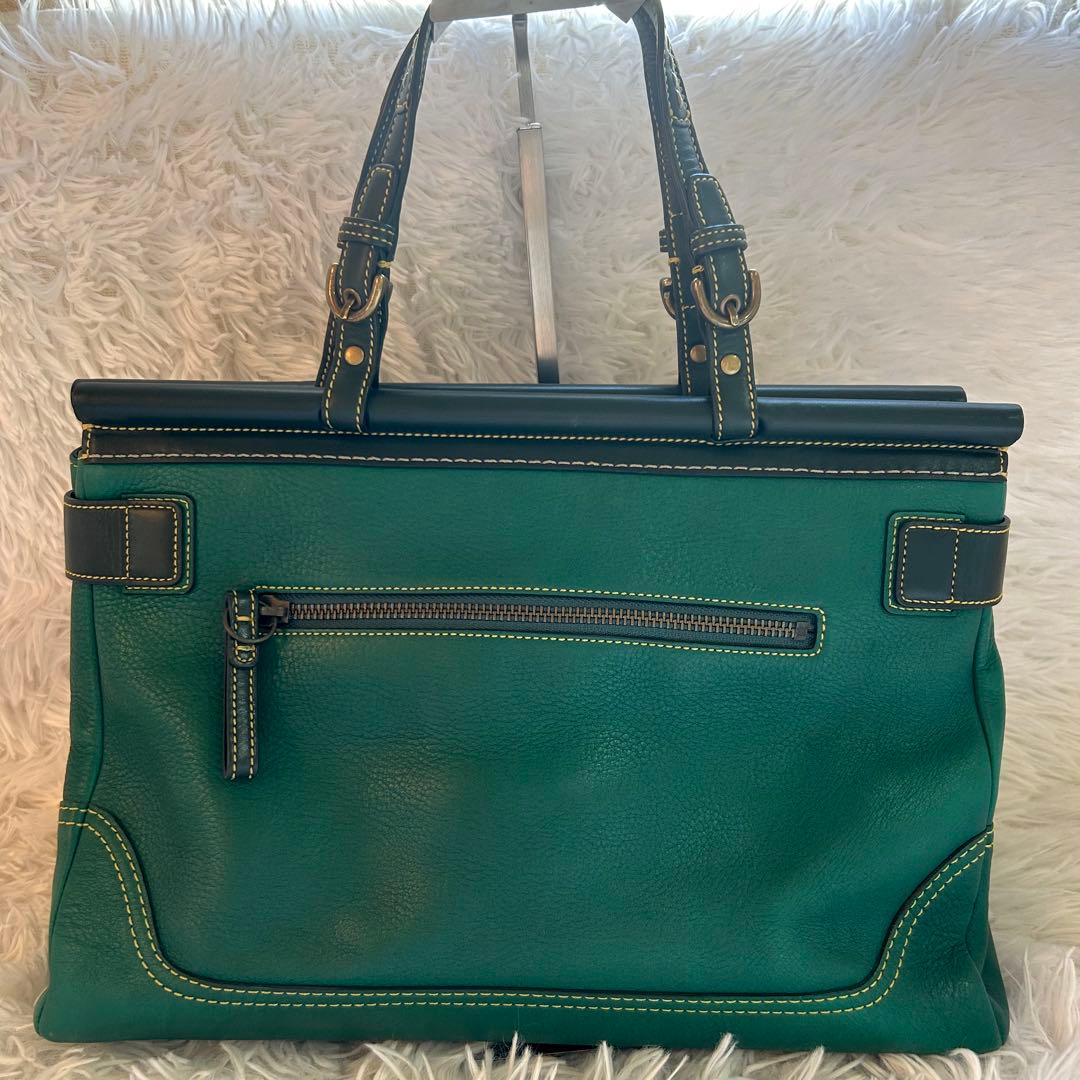 バッグ COACH soho Leather Turn Lock Boston Bag