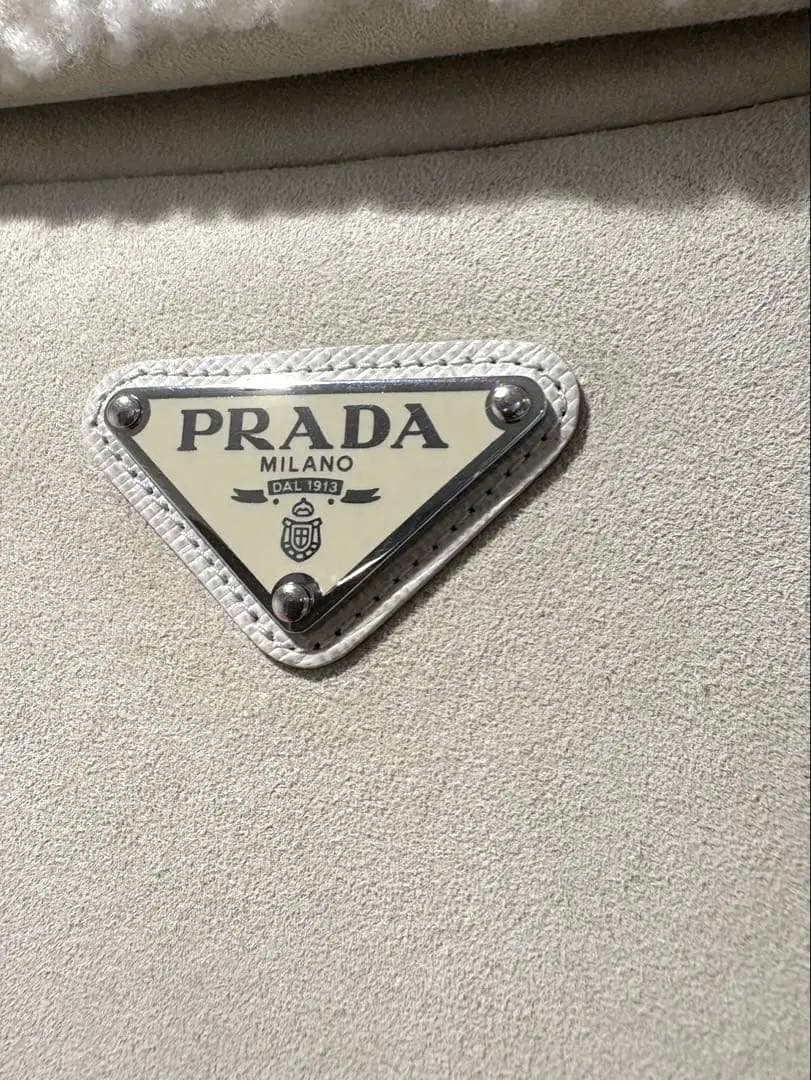 定価約90万 プラダ ムートン レザー シアリング ジャケット ブルゾン