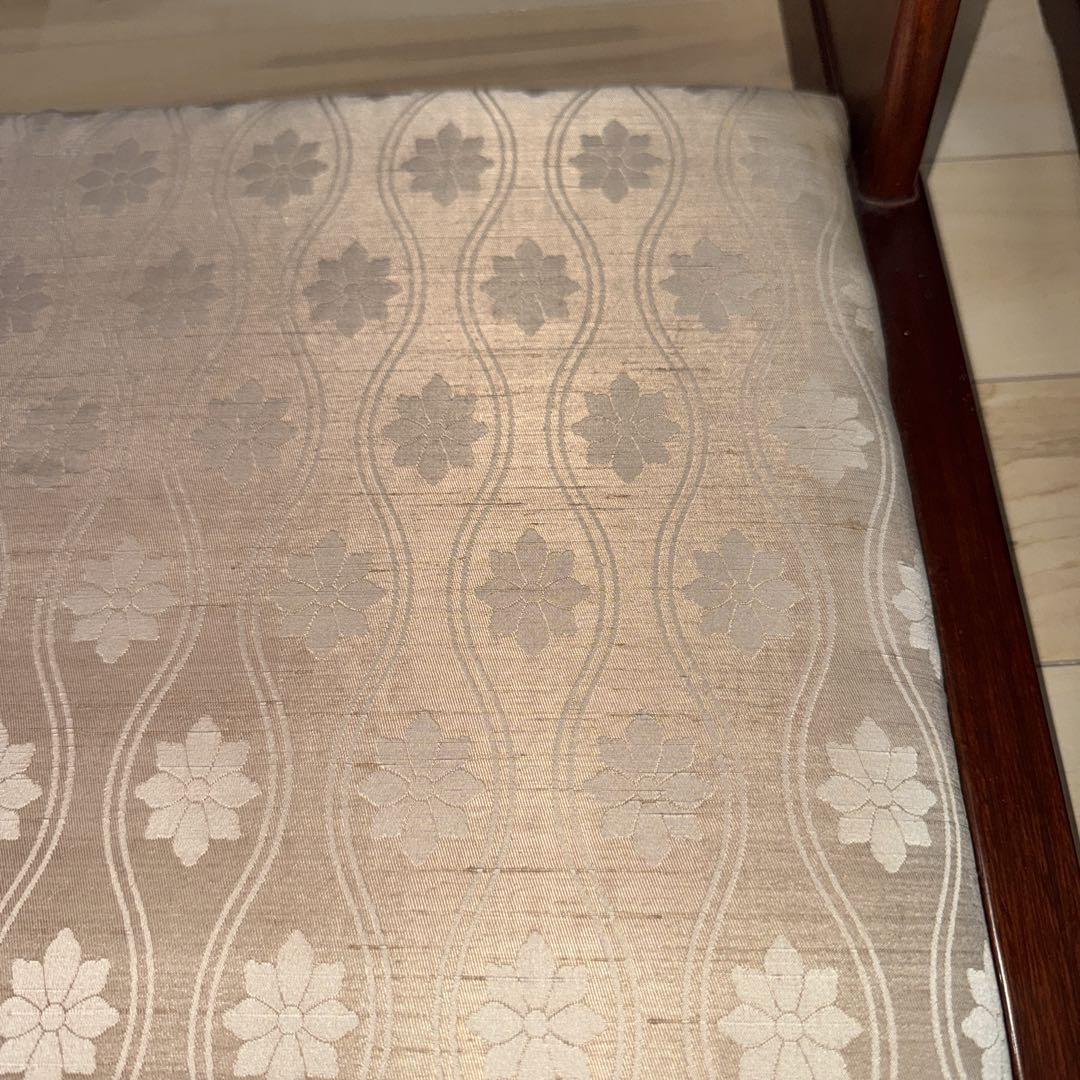 カリモク 背もたれ付き　座椅子 ベージュ　二脚セット　希少