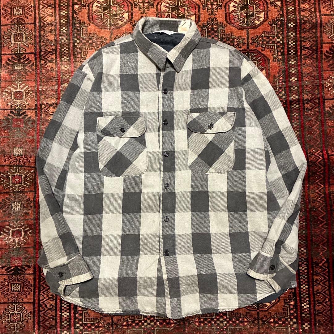希少 80S USA製 FIVE BROTHER フランネルシャツ XL