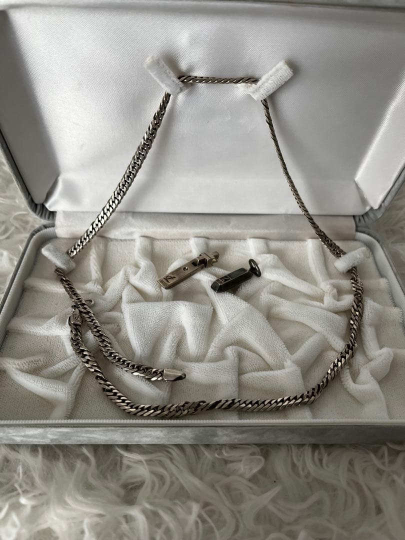 Leda SILMA レダシルマGe/Ag合金製シルバー ネックレス 55cm