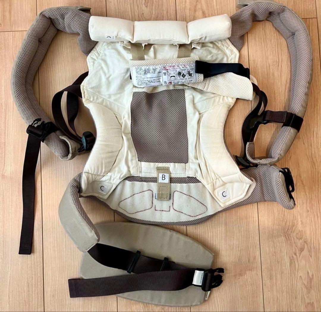 sun&beach 抱っこ紐OM-1 メッシュベージュ付属品付き