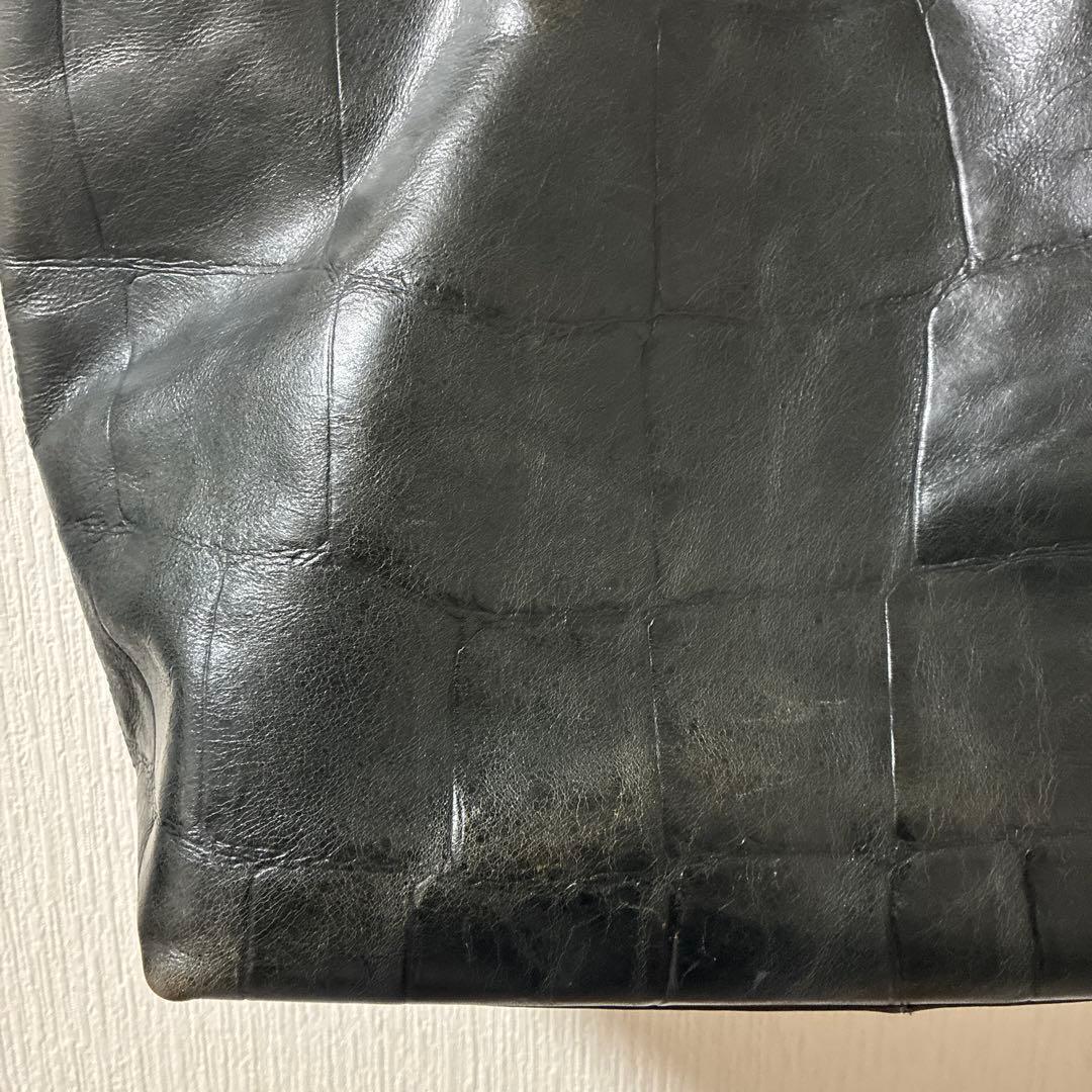 Aniary クロコ押し　アイディアルーレザー　トートバッグ　ブラック