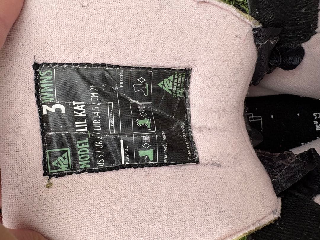 K2 LIL KAT（20−21シーズン）キッズ　ブーツ＆ビンディングセット