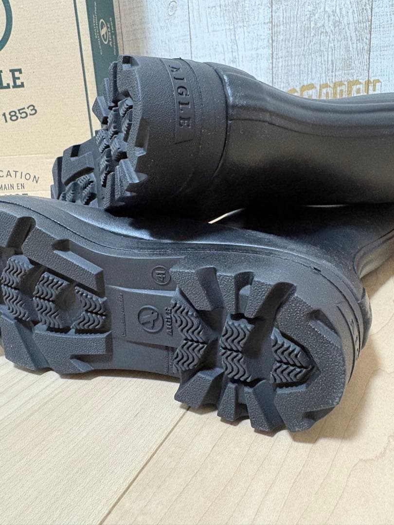 25.5〜26㎝☆新品 AIGLEレインブーツ41 エーグルラバーブーツ 長靴
