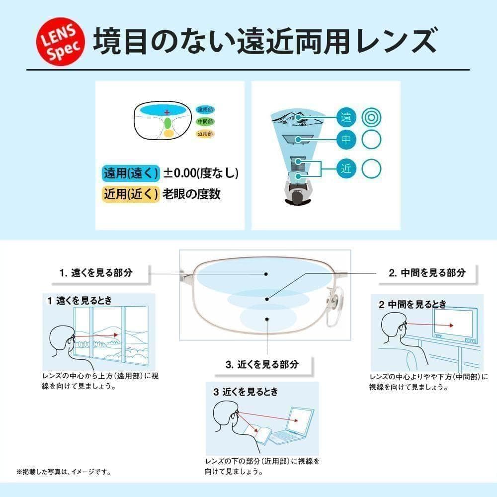 遠近両用メガネ (老眼 +2.00) 鯖江メガネ ヴィンテージ AK201 新品