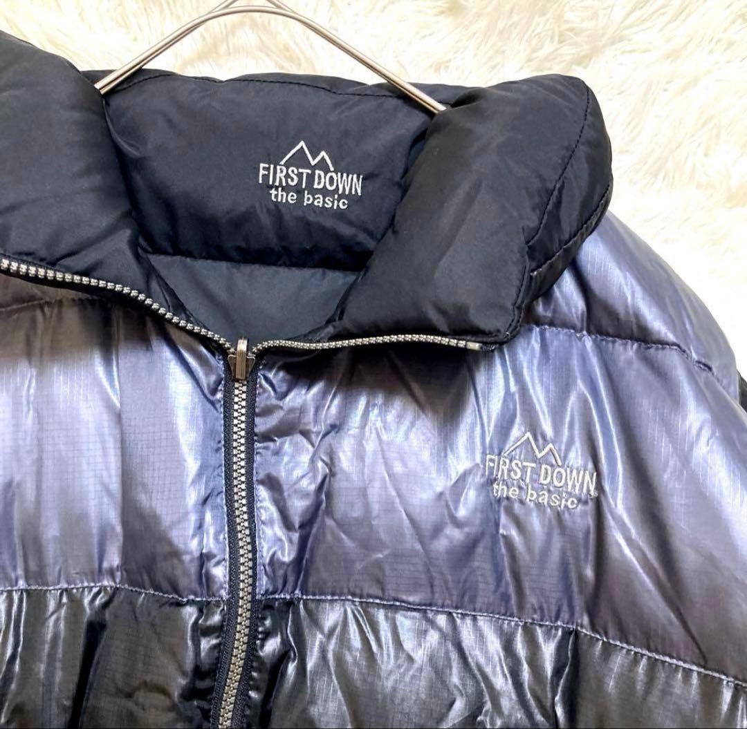 【美品】レア　FIRST DOWN リバーシブル ダウンジャケット 5L 黒