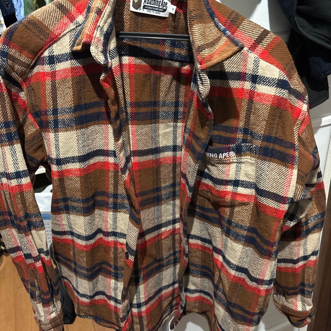 H.T　A Bathing Ape チェック柄ネルシャツ