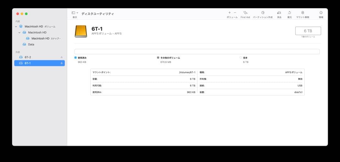 HDD 6TB 2台付属　Synology NAS 2ベイ DS223j