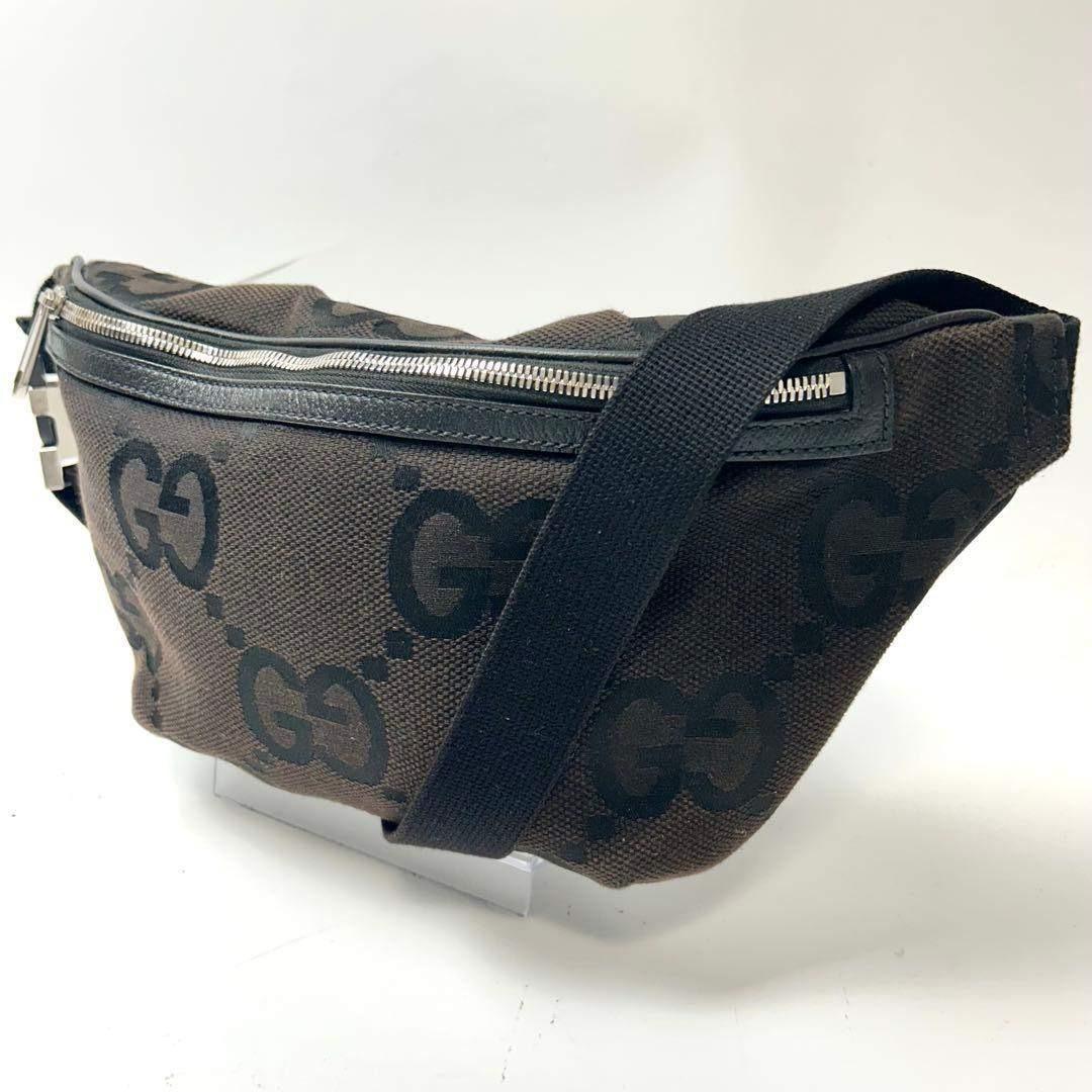 M＆SOUAグッチ　ジャンボGG ウエストバッグ　ボディポーチ　ブラック
