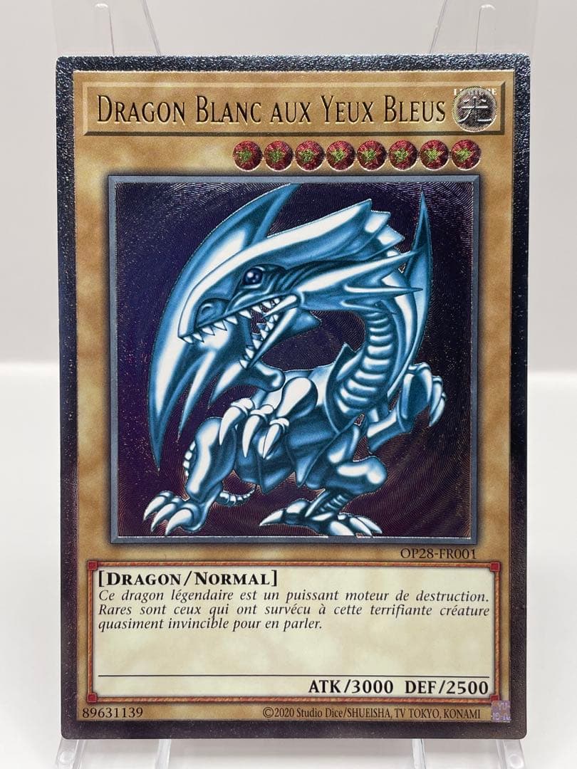 希少 フランス語 青眼の白龍 レリーフ 遊戯王 OTS