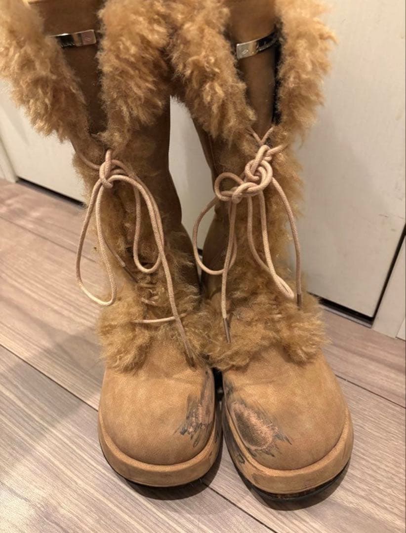 loulouseoul Puffy fur boots beige ブーツ