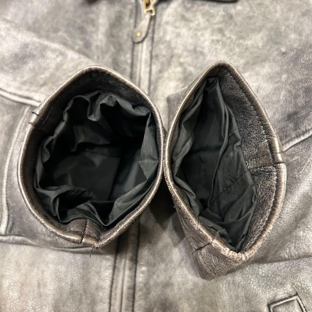 Eddie Bauer エディバウワー 白タグ レザージャケット　牛革　カウ