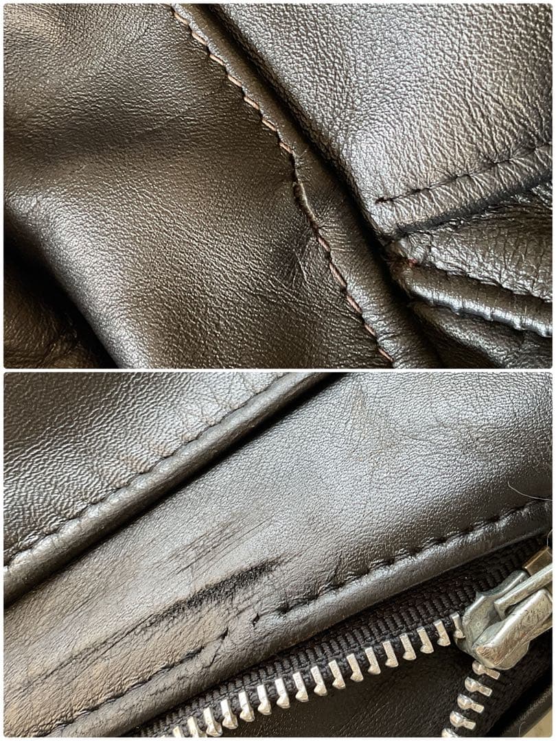 美品✨schott 652 レザージャケット　シングルライダース　本革　38 黒