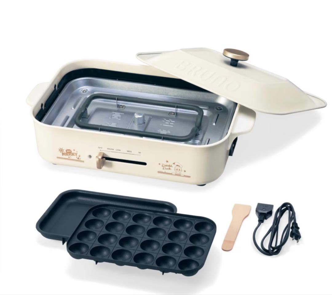 BRUNO ホットプレート たこ焼きプレート付き　ドナルドダック