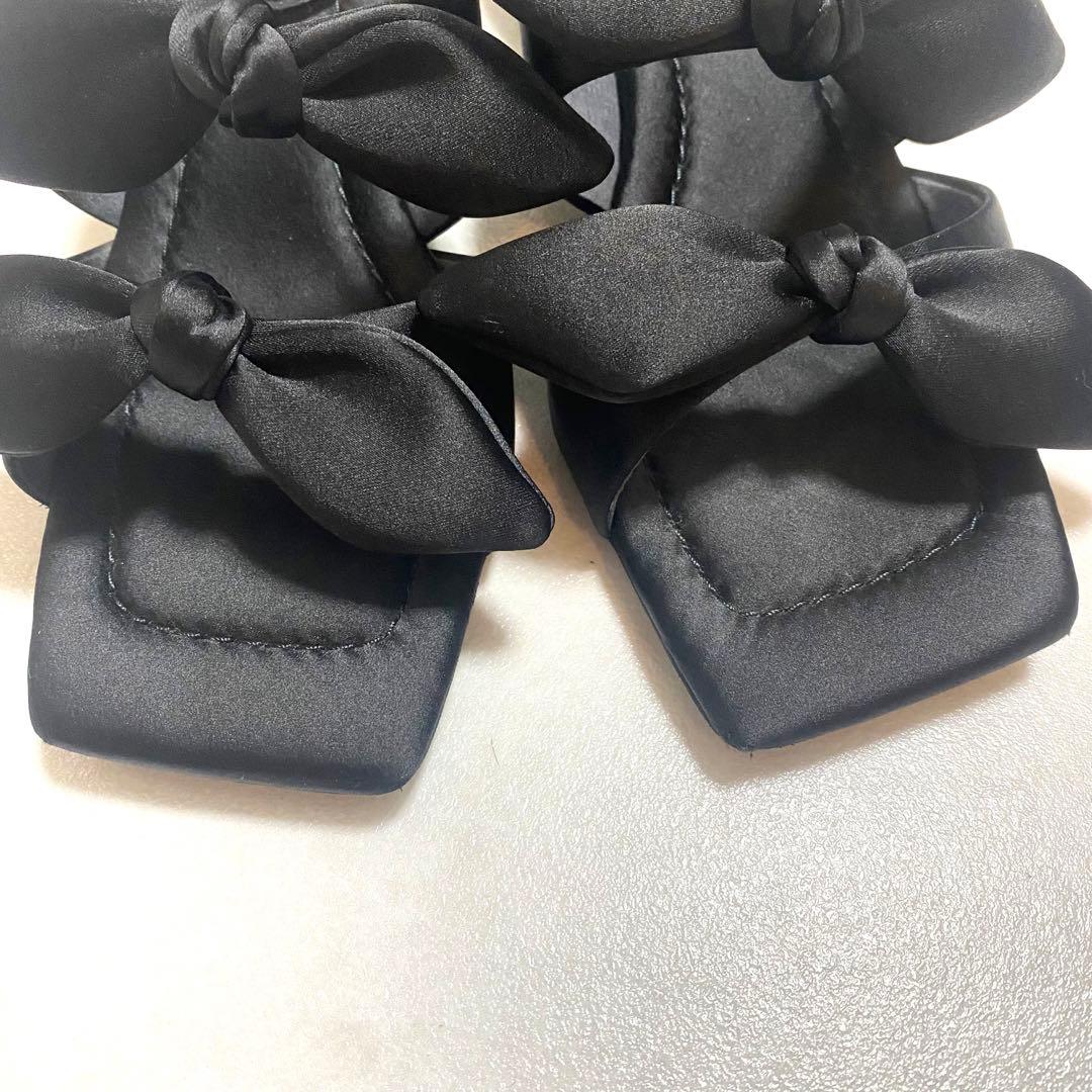 【Akiko Kizu ×Daniella & GEMMA】リボンサテンサンダル