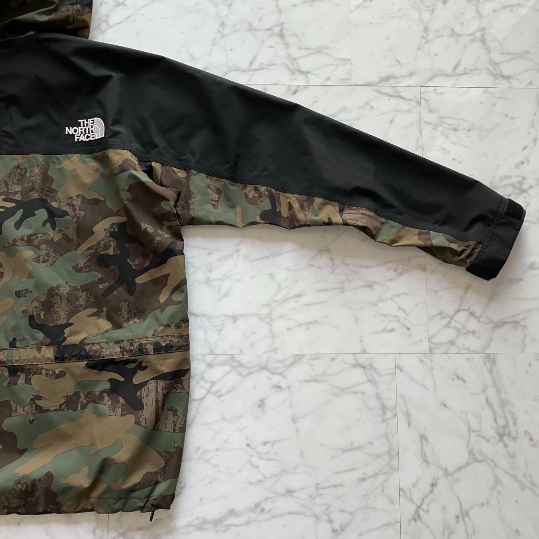 【極美品】THE NORTH FACE／GORE-TEX 迷彩カモ×ブラックXL