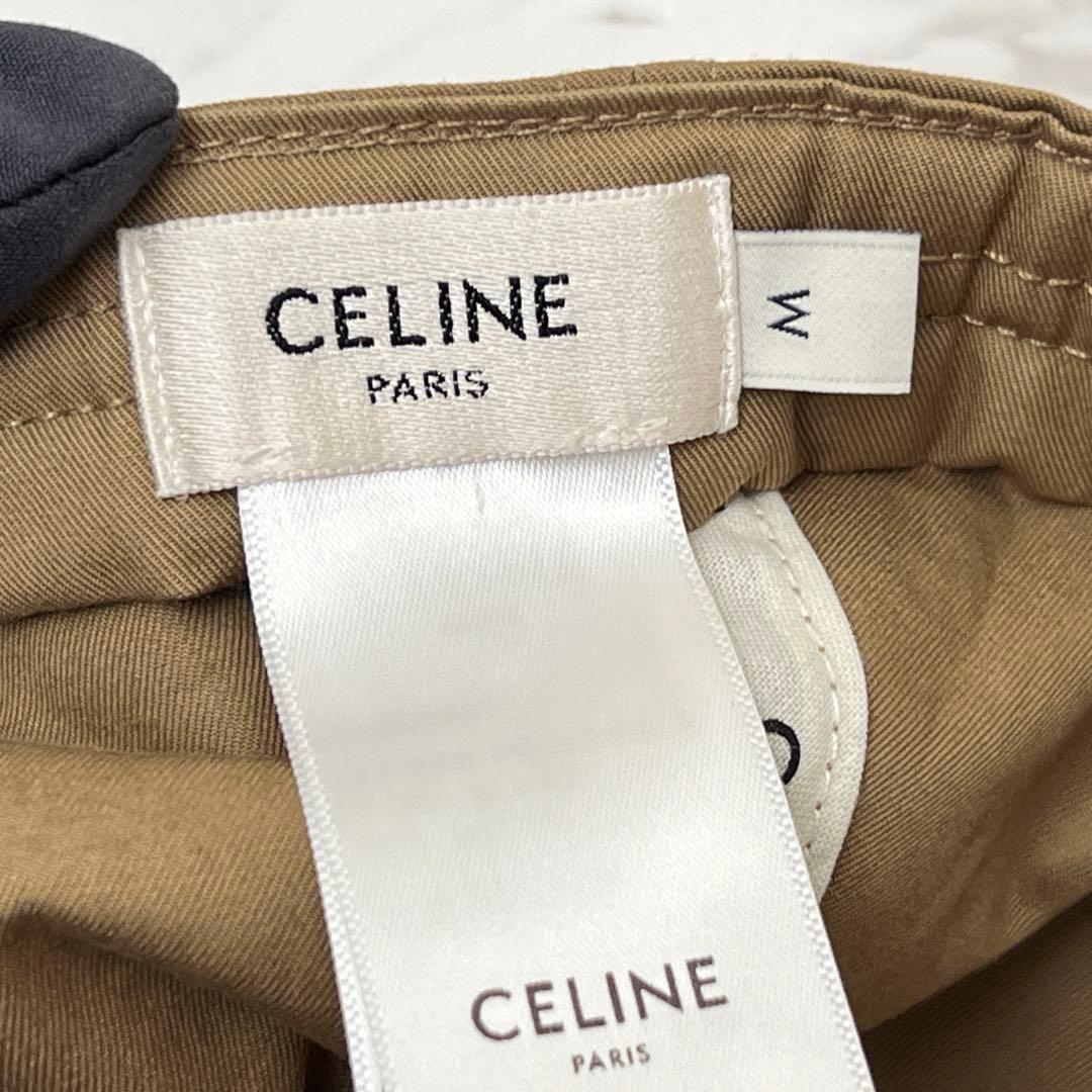 セリーヌ 16 ベースボールキャップ 帽子 ベージュ/ホワイトCELINE